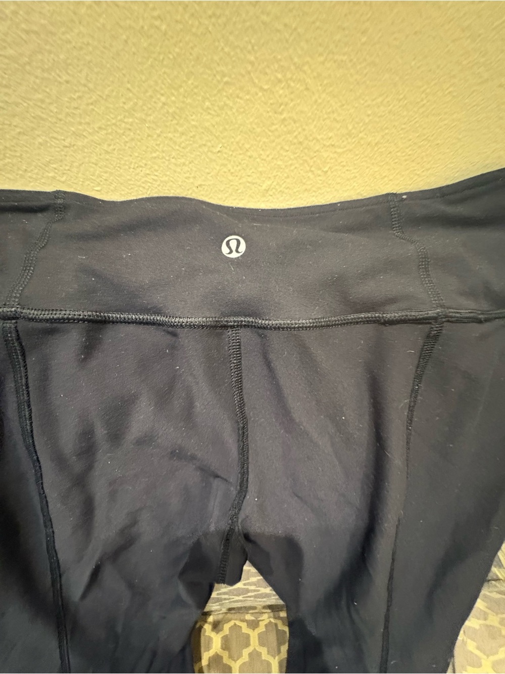 Lululemon Black Yoga Leggings with Signature Logo